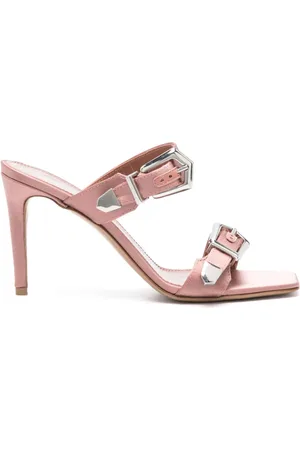 PARIS TEXAS Lucia 85mm mules i satin