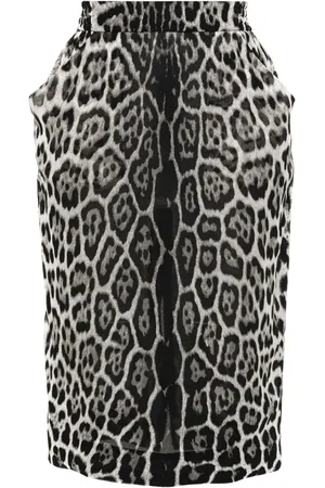 Saint Laurent Leopardmønstret nederdel