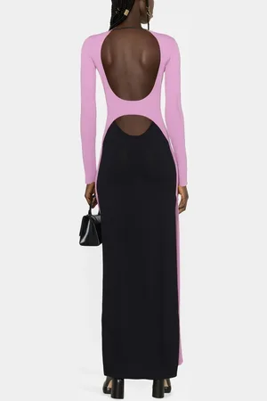 1017 ALYX 9SM Lang kjole med colourblocking og udskæringsdetalje