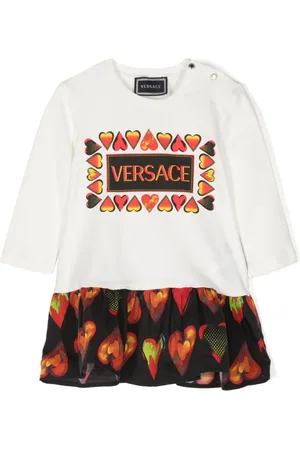 VERSACE Kjole med hjertetryk og paneler