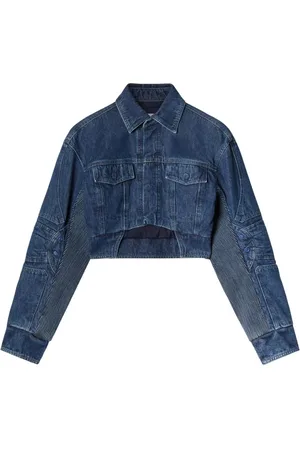 OFF-WHITE Motorcykel-denimjakke med udskæringsdetalje