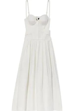 Proenza Schouler Midi bustier-kjole med plissé