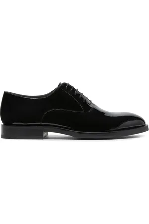 Brunello Cucinelli Oxford-sko i lakeret læder med blonde