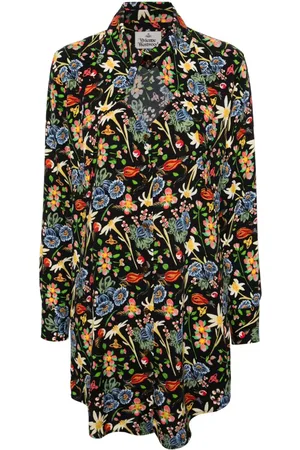 Vivienne Westwood Kort skjortekjole med blomstret hjertetryk