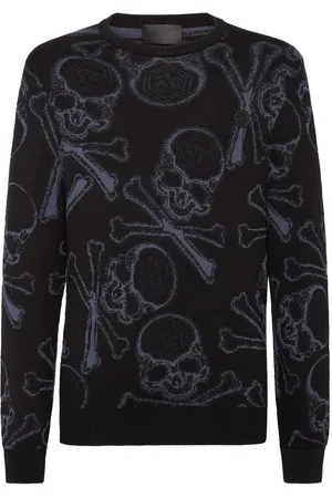 Philipp Plein Skull&Bones trøje i jacquard