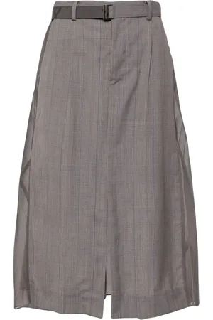 SACAI Prince of Wales-ternet midi-nederdel
