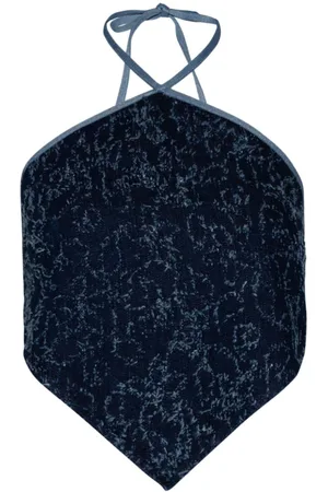 DI PETSA Tanktop i denim med halterneck