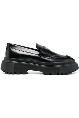 Hogan Kraftige loafers i læder