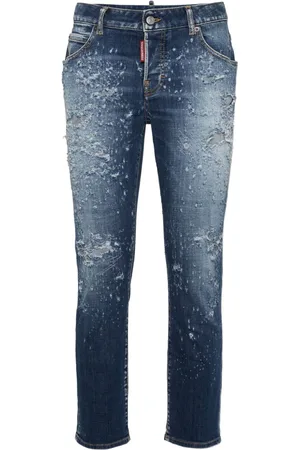 Dsquared2 Jeans med smal pasform og slitageeffekt