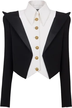 Balmain Spencer jakke i cropped pasform og seks knapper