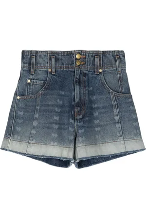 ULLA JOHNSON Denimshorts med sommerfugletryk