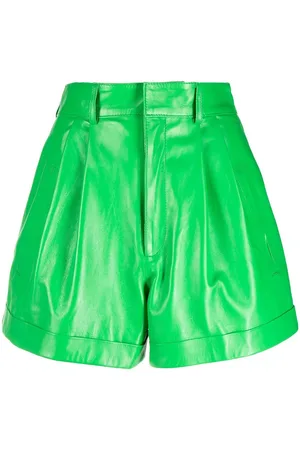 Manokhi Højtaljede lædershorts