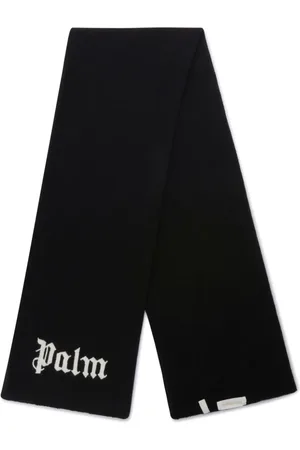 Palm Angels Strikket tørklæde med broderet logo