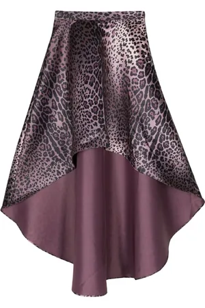 Cynthia Rowley Lang Leopardess nederdel i satin