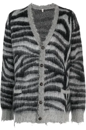 R13 Cardigan med zebratryk