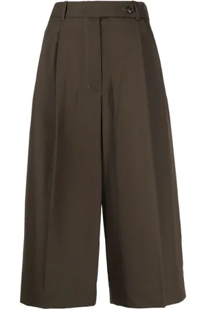 3.1 Phillip Lim Cropped bukser med plisseringer og bælte