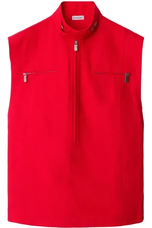 Burberry Tanktop i lærred med halv lynlås