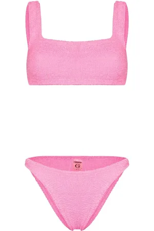 Hunza G Cropped bikini-sæt i krøllet stil
