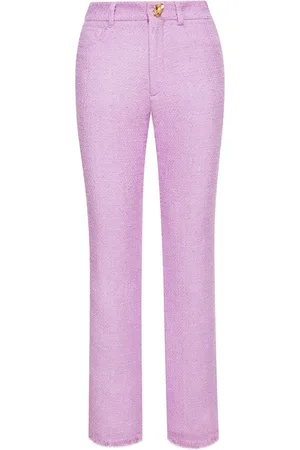 Oscar de la Renta Cropped tweed-bukser