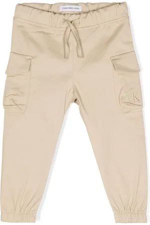 Calvin Klein Cargobukser med broderet logo og smalle ben