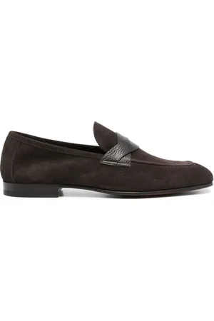 Tom Ford Sean loafers i ruskind med snoet bånd