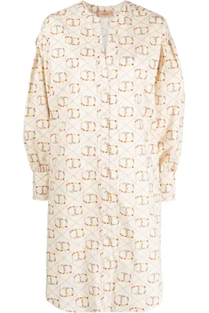 Twin-Set Skjorte i poplin med logotryk