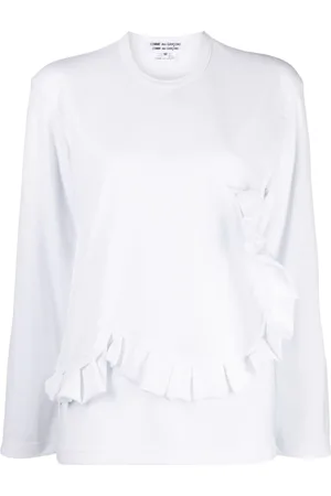Comme des Garçons Langærmet T-shirt med flæsedetalje
