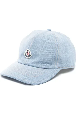 Moncler Kasket i denim med logomærke