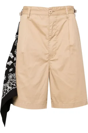 Izzue Shorts i twill med tørklædedetalje