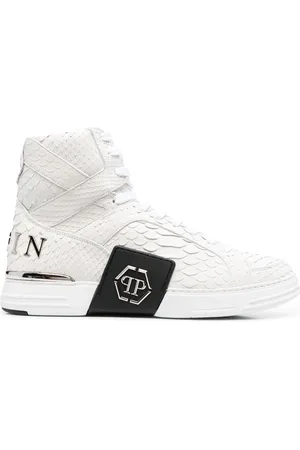 Philipp Plein High-top sneakers med slangeskindseffekt