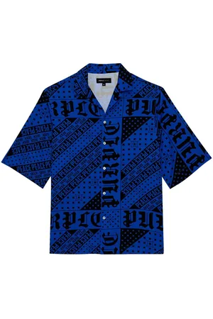 Purple Brand Flag Bandana skjorte med knapper