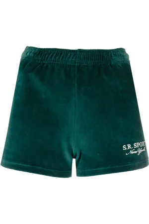 Sporty & Rich Joggingbukser i velour med broderet logo