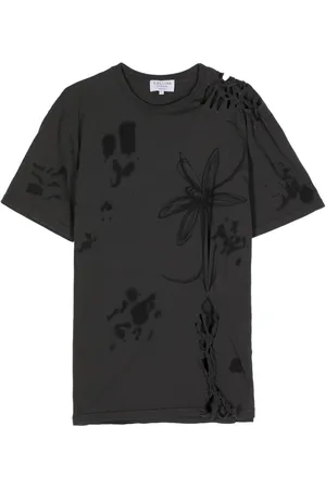 Collina Strada Nash T-shirt med blomstret grafisk bindedetalje