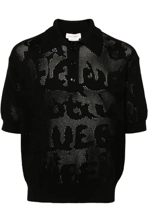 Alexander McQueen Polo i åben strik