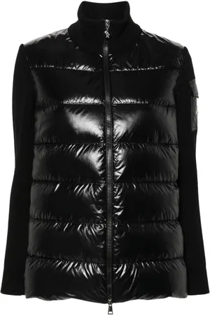 Moncler Dynejakke med strikkede paneler