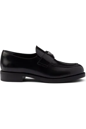 Prada Loafers i børstet læder