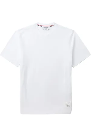 Thom Browne T-shirt i piqué med 4-Bar-detalje