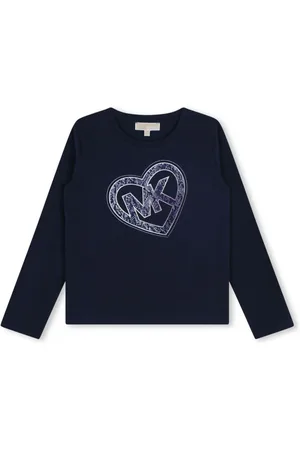 Michael Kors T-shirt med rund hals og hjerte-logo