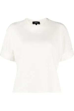THEORY T-shirt med sænket skulder
