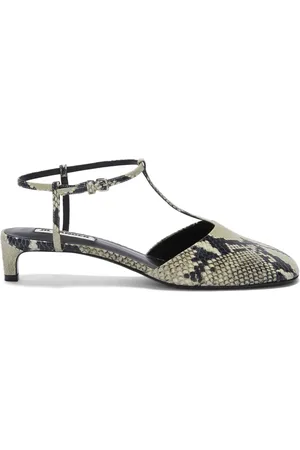 Jil Sander 35mm pumps i læder med firben-effekt