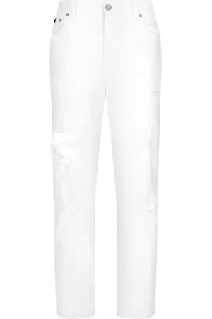 Dolce & Gabbana Jeans med slitageeffekt og lige ben