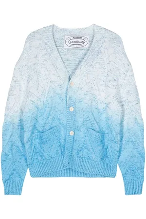 Missoni Cardigan med V-hals og hævet ombré effekt