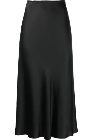 Maison Margiela Midi Eve nederdel i satin med bias-snit