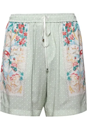 AMIRI Træningsshorts med polkaprikker og tropisk tryk