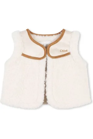 Chloé Lammeskindsvest med broderet logo