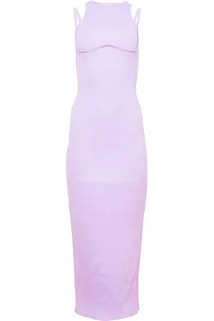 FLEUR DU MAL Lang ribstrikket kjole