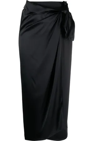 ERIKA CAVALLINI Nederdel i satin med drapering