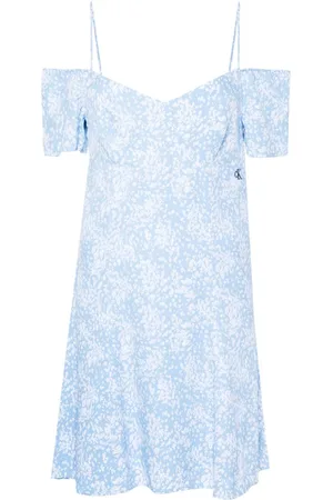 Calvin Klein Kort kjole med cold-shoulder-snit og svaj