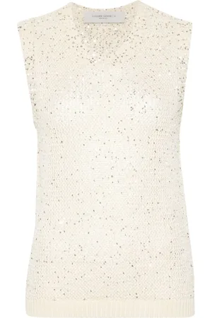 Golden Goose Melyssa striktop med pailletudsmykning