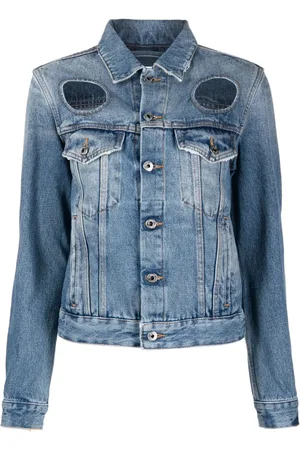 OFF-WHITE Denimjakke med udskæringsdetaljer